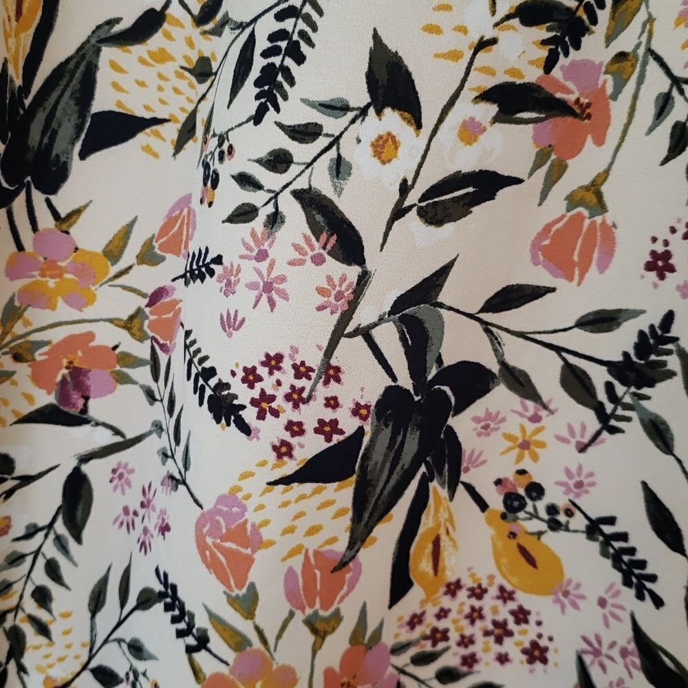 💐NWOT Ava & Viv Cream Colored Floral Flowy Top Sz 1X - Picture 6 of 6
